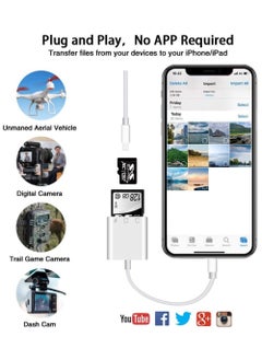 Rock Pow SD Card Reader for iPhone iPad Oyuiasle Trail Game Camera SD Card Viewer with Dual Slot for MicroSD/SD Dual-Connector Memory Card Adapter for Photography Plug and Play  - Image 2
