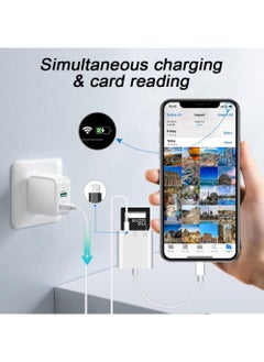 Rock Pow SD Card Reader for iPhone iPad Oyuiasle Trail Game Camera SD Card Viewer with Dual Slot for MicroSD/SD Dual-Connector Memory Card Adapter for Photography Plug and Play  - Image 3