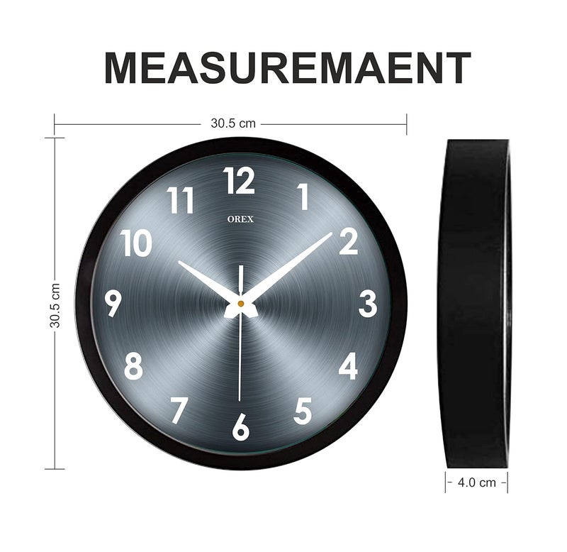 OREX Stylish Plastic Wall Clocks for Home | Living Room | Bedroom | Kitchen | Office | kidsroom | Hall | Shop | (47) - Image 3