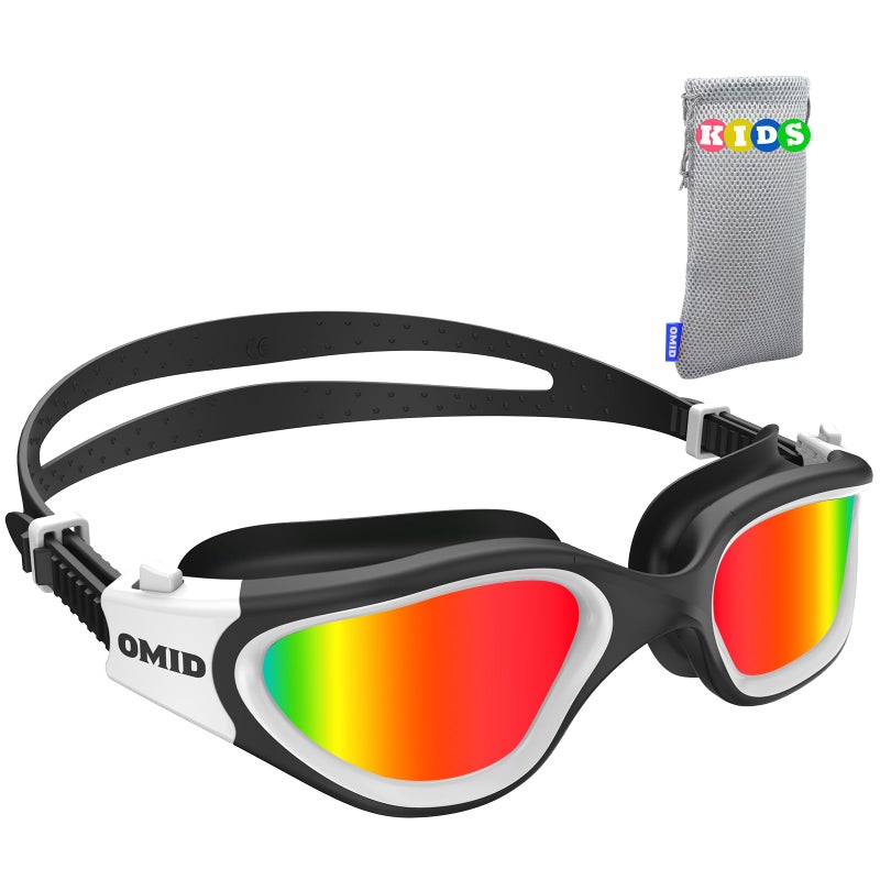 OMID Kids Swim Goggles, P2mini Polarized Swimming Goggles Comfortable for Age 6-14 - Image 1