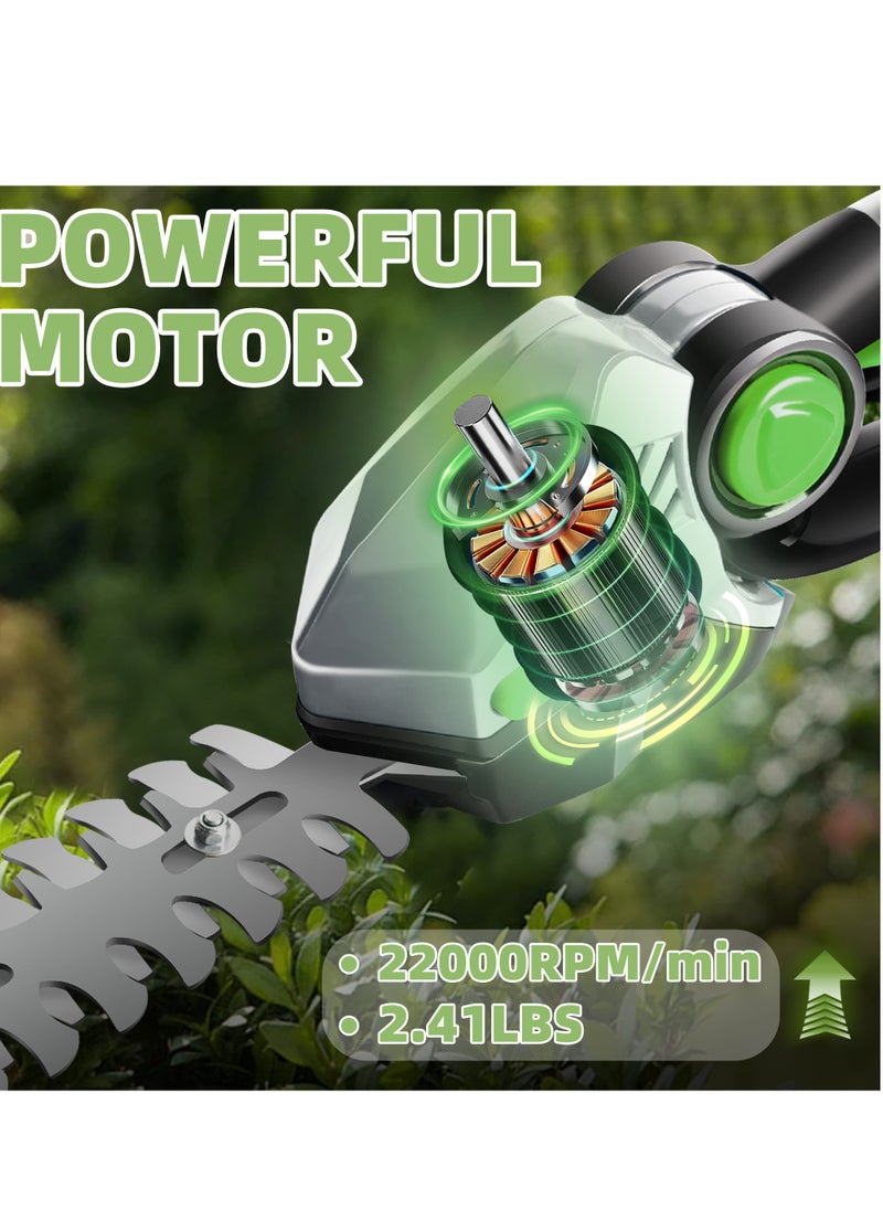 Aenlv - A Little Expensive,2 in 1 CordlessHedge Trimmer & Grass Shear ,2 Lithium Batteries, 2 Blades, Grass Trimmer with 45° Rotatable Handle, Ideal for Shrub, Yard, Garden, Lawn,Safe Model for yourself,Mother and Father,or Grandfather - Image 1