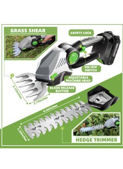 Aenlv A Little Expensive,2 in 1 CordlessHedge Trimmer & Grass Shear ,2 Lithium Batteries, 2 Blades, Grass Trimmer with 45° Rotatable Handle, Ideal for Shrub, Yard, Garden, Lawn,Safe Model for yourself,Mother and Father,or Grandfather  - Image 2