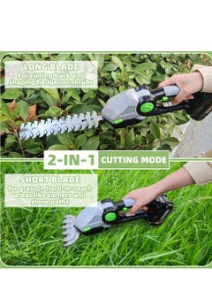 Aenlv A Little Expensive,2 in 1 CordlessHedge Trimmer & Grass Shear ,2 Lithium Batteries, 2 Blades, Grass Trimmer with 45° Rotatable Handle, Ideal for Shrub, Yard, Garden, Lawn,Safe Model for yourself,Mother and Father,or Grandfather  - Image 5