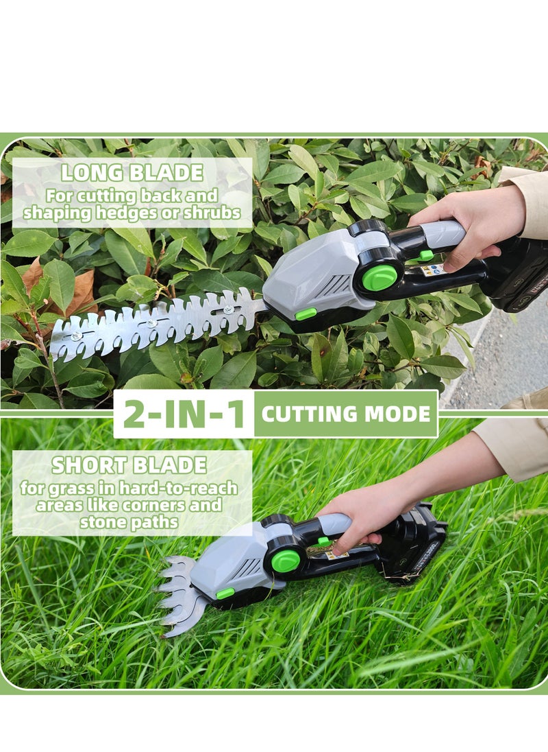 Aenlv A Little Expensive,2 in 1 CordlessHedge Trimmer & Grass Shear ,2 Lithium Batteries, 2 Blades, Grass Trimmer with 45° Rotatable Handle, Ideal for Shrub, Yard, Garden, Lawn,Safe Model for yourself,Mother and Father,or Grandfather  - Image 5
