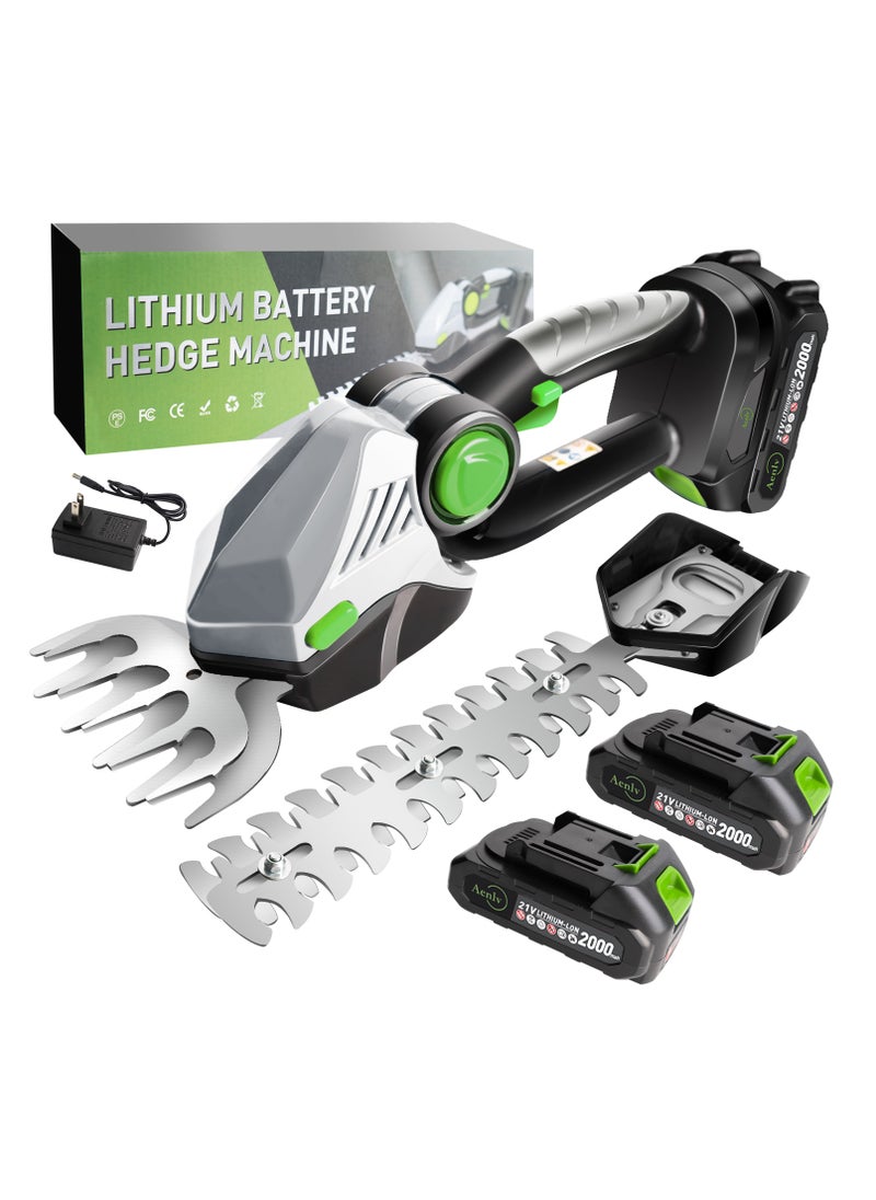 Aenlv A Little Expensive,2 in 1 CordlessHedge Trimmer & Grass Shear ,2 Lithium Batteries, 2 Blades, Grass Trimmer with 45° Rotatable Handle, Ideal for Shrub, Yard, Garden, Lawn,Safe Model for yourself,Mother and Father,or Grandfather  - Image 1