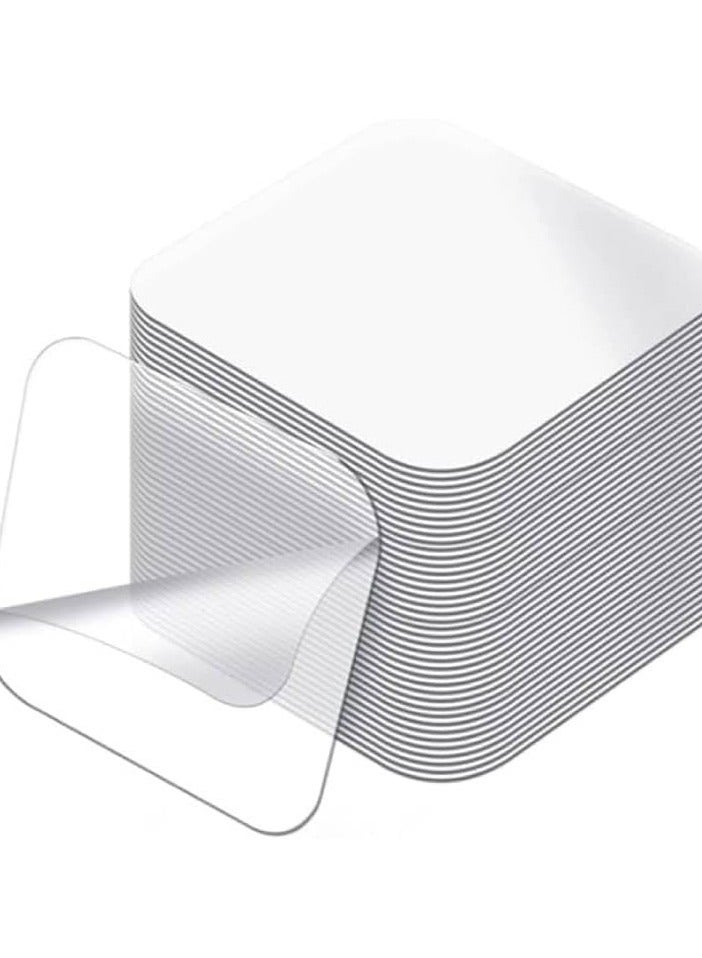 منصات لاصقة كبيرة مزدوجة الجوانب للتركيب، شريط مربعات مقطوعة مسبقًا على الوجهين مقاس 2.36 بوصة، شريط مربع شفاف للتثبيت - Image 1