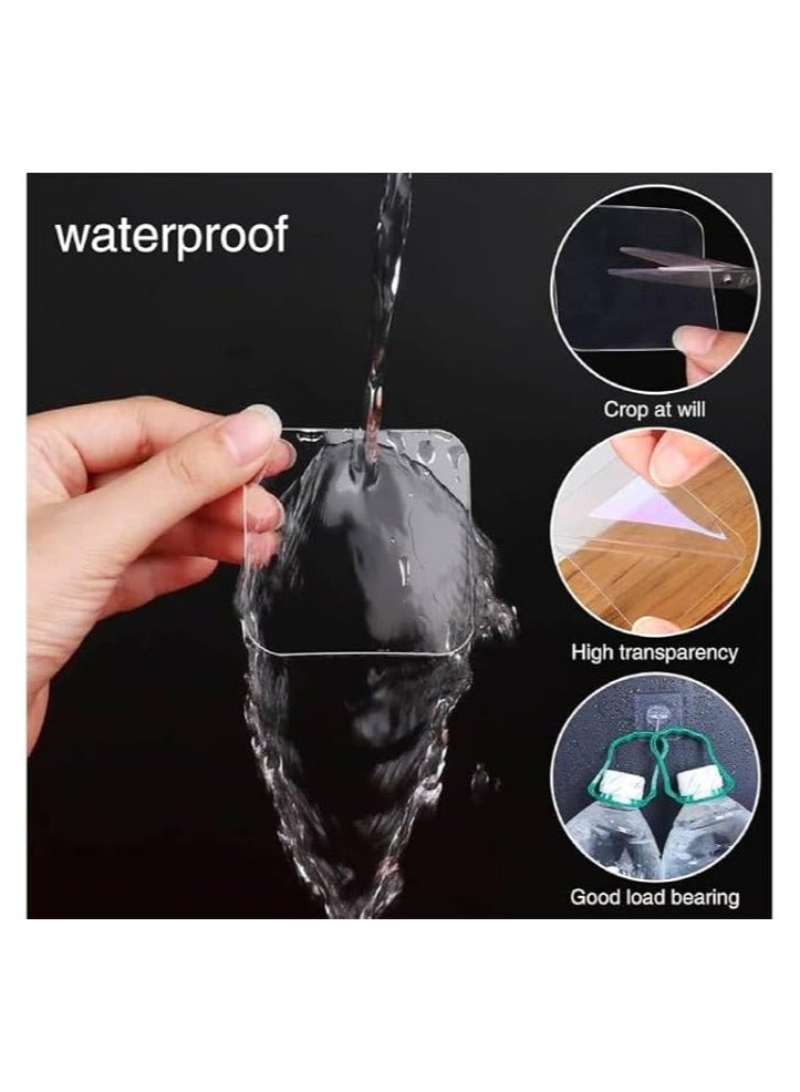 منصات لاصقة كبيرة مزدوجة الجوانب للتركيب، شريط مربعات مقطوعة مسبقًا على الوجهين مقاس 2.36 بوصة، شريط مربع شفاف للتثبيت - Image 2