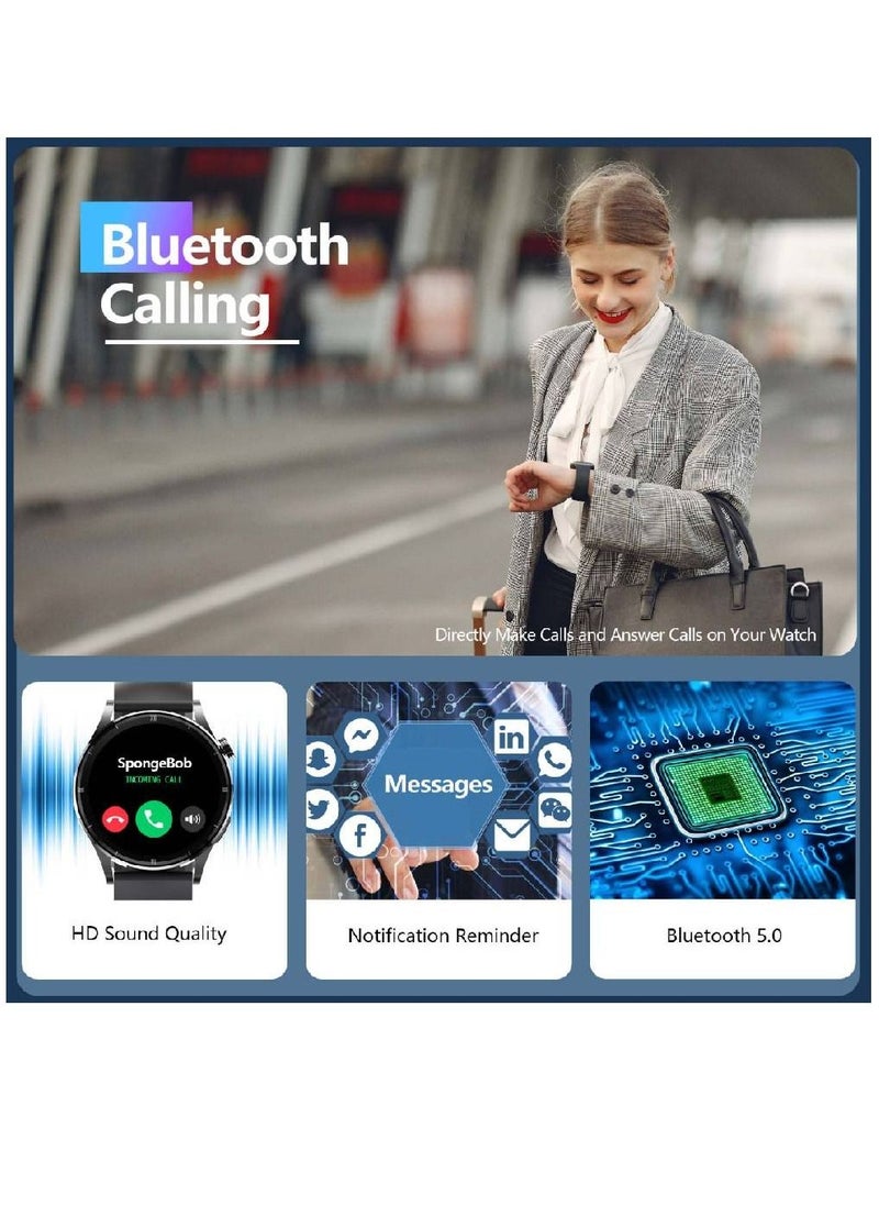 LW - Bluetooth Calling IP67 Waterproof Heart Rate Monitor Fitness Tracker Smartwatch Black - Image 1