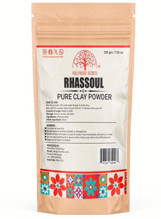 Hollywood Secrets Pure Rhassoul Clay for Skin 200Gms