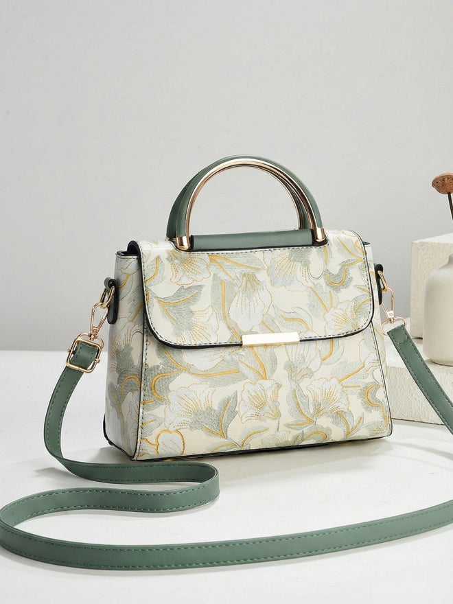 Take Two All Over Print Dual Handle Handbag with Adjustable Strap - Image 2