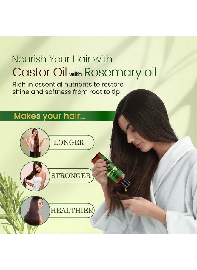 Natural Riches Natural Riches Castor Oil with Rosemary Oil, 8 fl oz, For Stronger, Fuller and Thicker Hair Growth Handcraft Blends Organic Castor Oil with Rosemary Oil Premium Grade hair treatment.  - Image 4