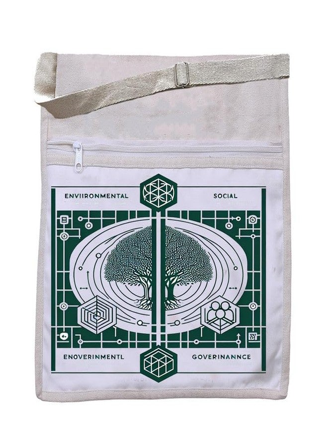 PrintingZone Large Canvas Cotton Tote Bag with Adjustable Strap | Unisex Bag for College, Travel, Gym - Image 1