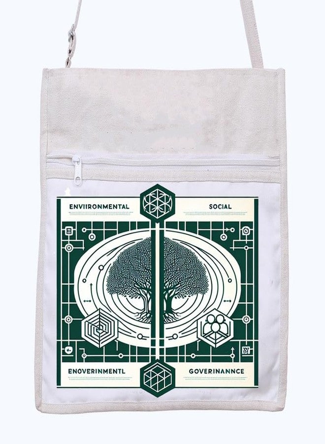 PrintingZone Large Canvas Cotton Tote Bag with Adjustable Strap | Unisex Bag for College, Travel, Gym - Image 2
