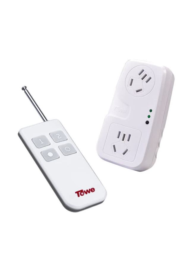 Towe Wireless Remote Control Power Strip, Smart Socket With Two Independent Remote Switches, Wall-penetrating, No Wiring Required Ap-ws102/pro