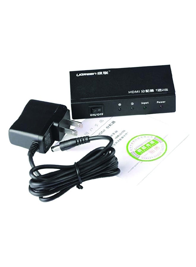 Ugreen 2 Ports 4K HDMI Splitter With Charger And Manual - Image 1