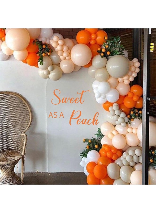 MUWEOL Sweet As A Peach Wall Decal - Sweet As A Peach First Birthday Party Decoration,Baby Shower Supplies,Girls 1st Birthday Balloon Arch Decal(Peach Decal) - Image 3