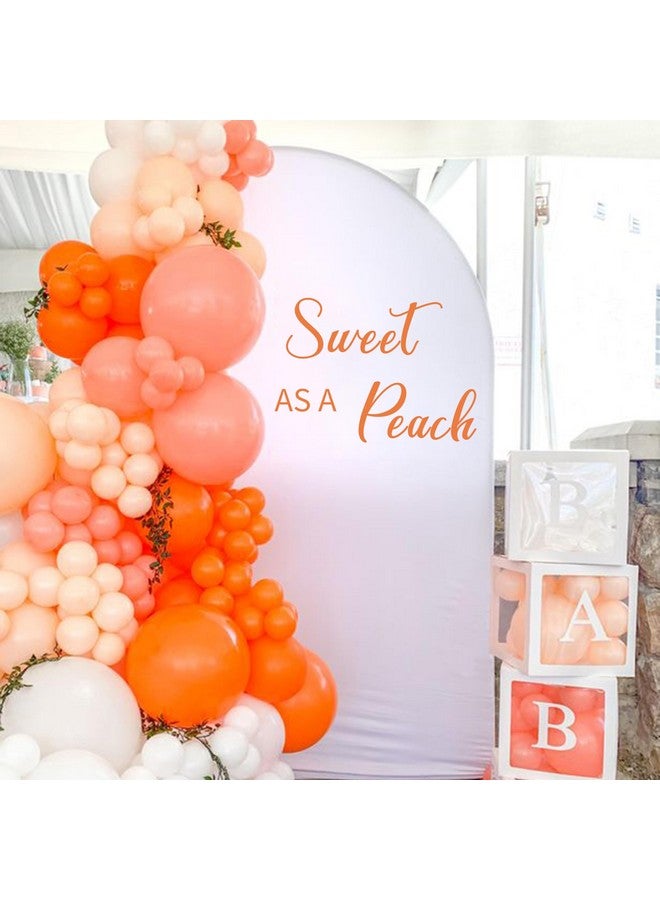 MUWEOL Sweet As A Peach Wall Decal - Sweet As A Peach First Birthday Party Decoration,Baby Shower Supplies,Girls 1st Birthday Balloon Arch Decal(Peach Decal) - Image 4