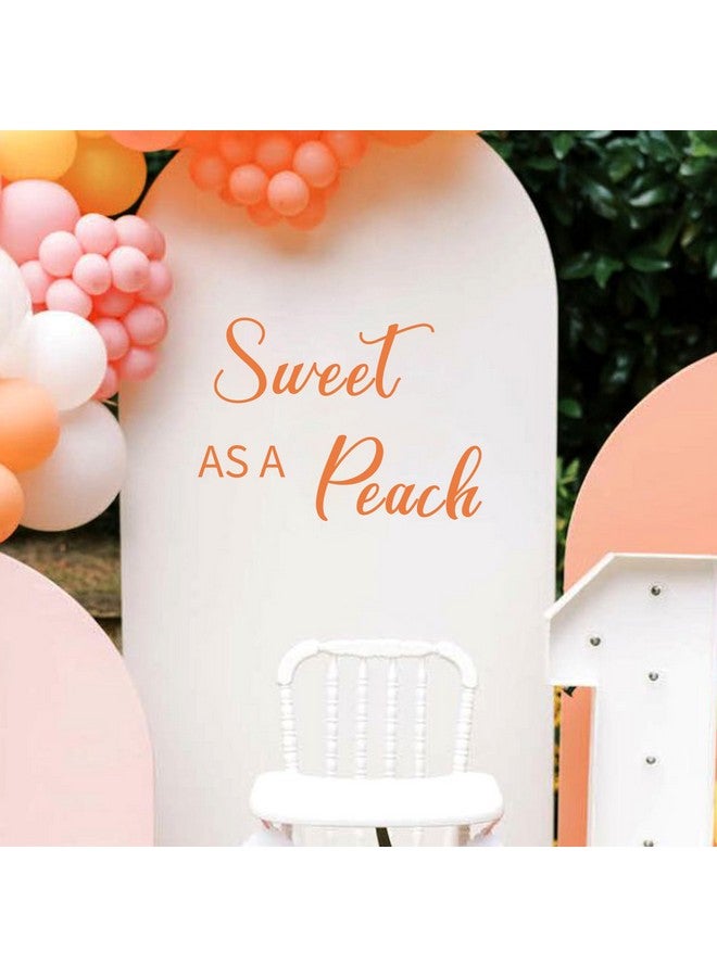 MUWEOL Sweet As A Peach Wall Decal - Sweet As A Peach First Birthday Party Decoration,Baby Shower Supplies,Girls 1st Birthday Balloon Arch Decal(Peach Decal) - Image 1