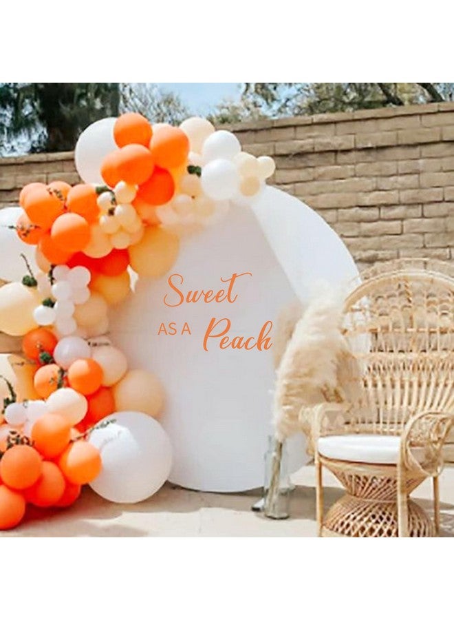 MUWEOL Sweet As A Peach Wall Decal - Sweet As A Peach First Birthday Party Decoration,Baby Shower Supplies,Girls 1st Birthday Balloon Arch Decal(Peach Decal) - Image 2