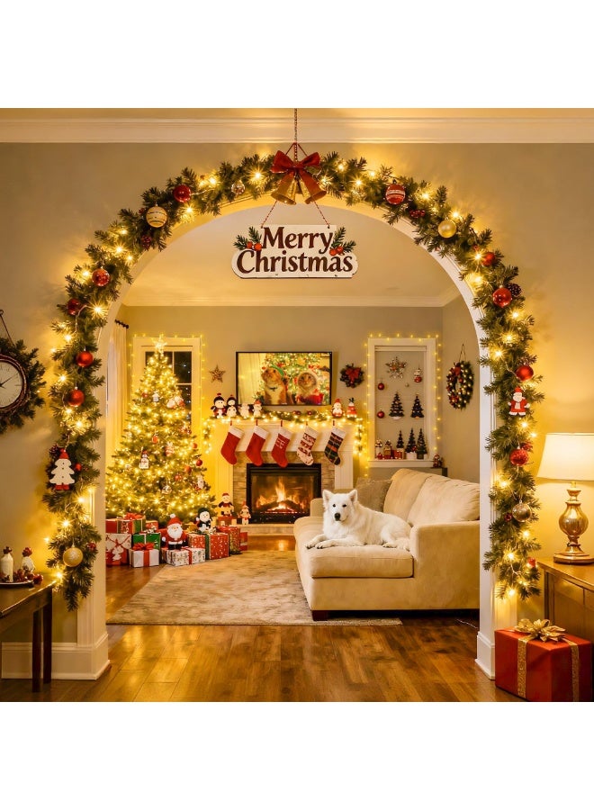 2 Pack Christmas Decorations Lights,Total 66FT 160 LED Fairy String Lights Battery Operated, Twinkle Christmas String Lights for Indoor Outdoor Party Bedroom Garland Tree Decorations - Image 5