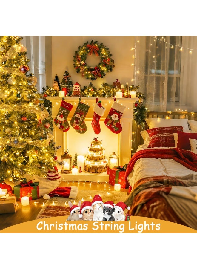 2 Pack Christmas Decorations Lights,Total 66FT 160 LED Fairy String Lights Battery Operated, Twinkle Christmas String Lights for Indoor Outdoor Party Bedroom Garland Tree Decorations - Image 3