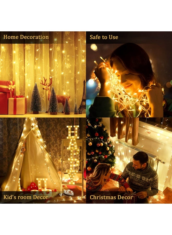 2 Pack Christmas Decorations Lights,Total 66FT 160 LED Fairy String Lights Battery Operated, Twinkle Christmas String Lights for Indoor Outdoor Party Bedroom Garland Tree Decorations - Image 4