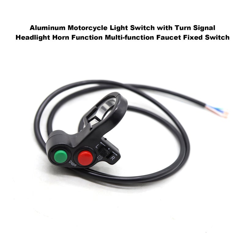 Motorcycle Switch: Black Aluminium Material - Waterproof 7/8" 22mm Universal Handlebar Switch - Multi-Functional Light Horn Signal Control for Motorbike Accessories - Image 2