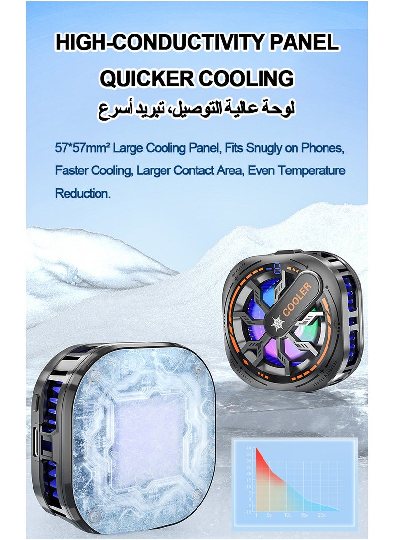 linkship Mobile Phone Cooler for Gaming & Streaming – 5-Second Instant Cooling, Magnetic & Clip-On Design, Temperature Display, Compatible with iPhone Series, Android, iPad, and Tablets  - Image 4
