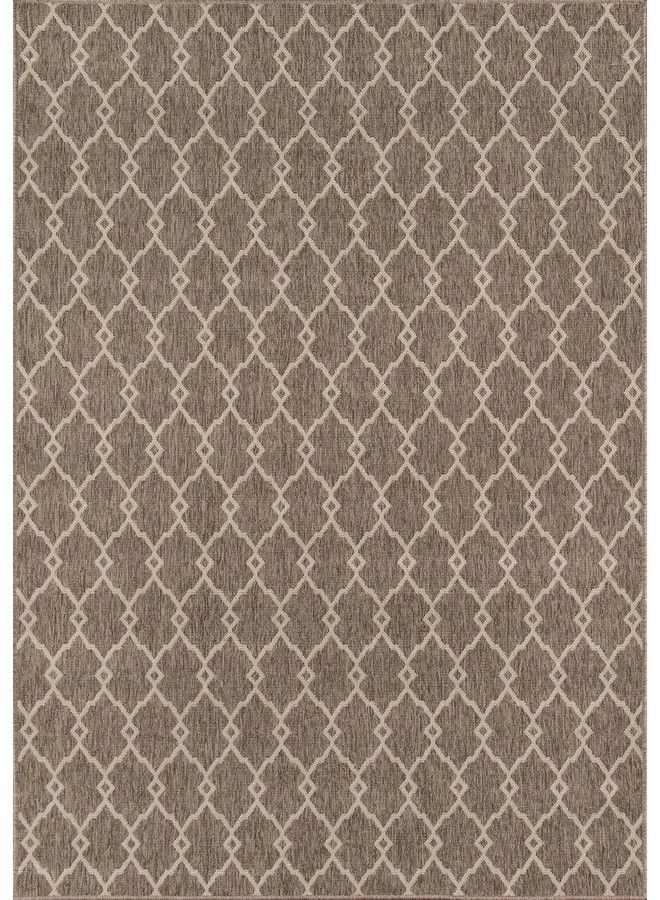 Momeni Rugs Baja Collection Contemporary Indoor & Outdoor Area Rug Easy To Clean Uv Protected & Fade Resistant 2'3" X 4'6" Taupe - Image 2