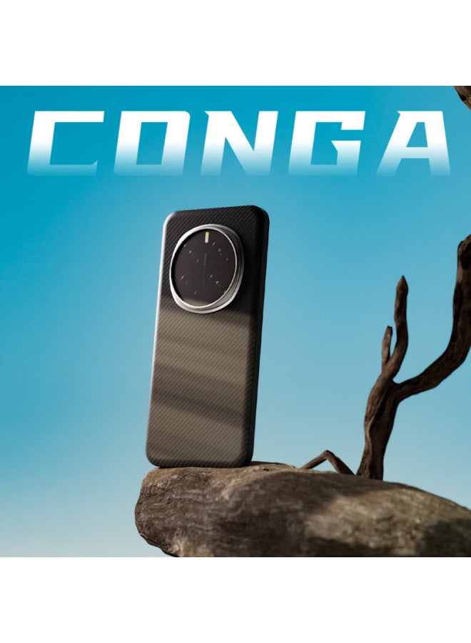 Conga Kevlar Aramid Fiber Protective Case For Honor Magic 7 Pro, Full Coverage Ultra-thin Hard Shell, Shockproof, Heat Dissipation, Magnetic Slim Metal Ring Fire