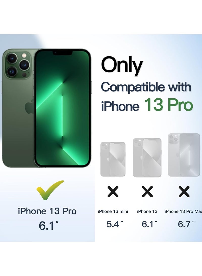 Denx Magnetic Case for iPhone 13 Pro [Shockproof & Slim] Clear Hard Back Cover with high-Grade Protection | Alpine Green - Image 2