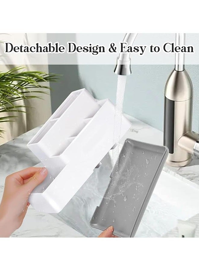 عربست حامل فرشاة الأسنان، منظم الحمام قابل للفصل لسهولة التنظيف، تخزين متعدد الوظائف، حامل حمام لمعجون الأسنان، ماكينة الحلاقة، رائع للمنزل، منظم الزينة - Image 2