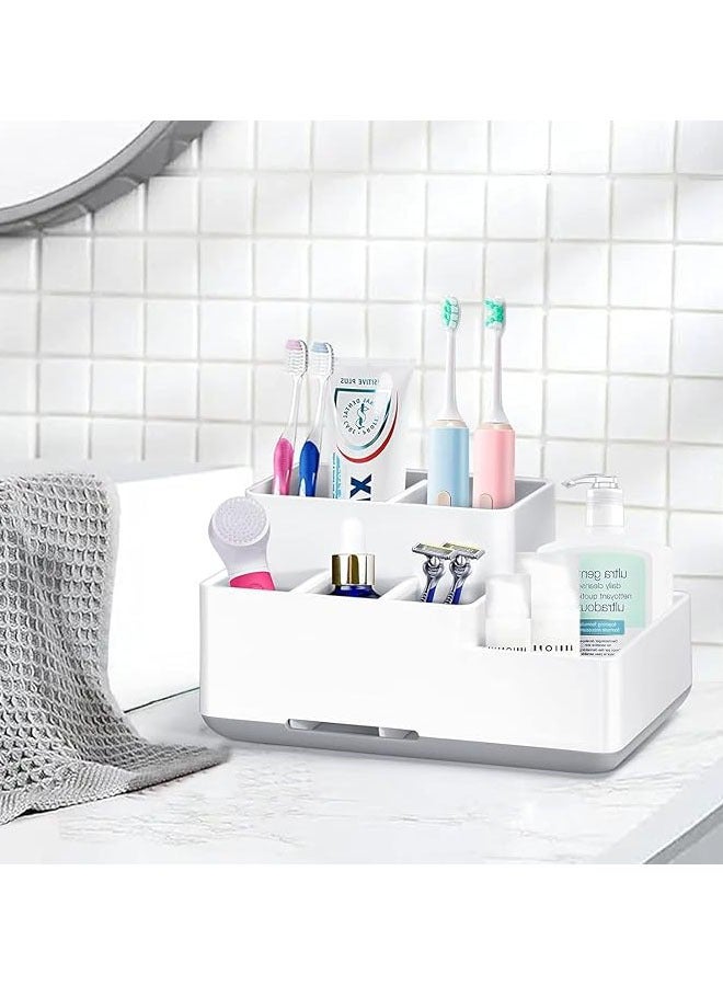 عربست حامل فرشاة الأسنان، منظم الحمام قابل للفصل لسهولة التنظيف، تخزين متعدد الوظائف، حامل حمام لمعجون الأسنان، ماكينة الحلاقة، رائع للمنزل، منظم الزينة - Image 5