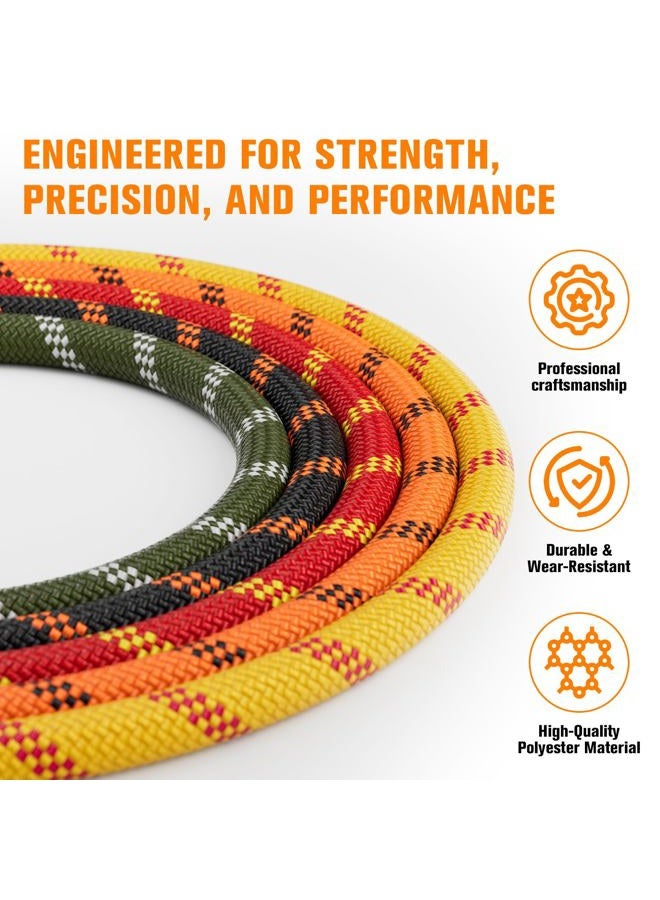 HOKINETY Double Braided Arborist Rigging Rope - 1/2 in X 150 ft 24 Strands Outdoor Pulling Heavy Duty Polyester Bull Rope for Swing Tree Work Camping Rescue Hiking- Army Green - Image 4