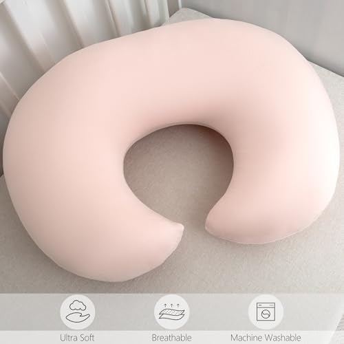 Susurration 2 Pack Nursing Pillow Cover,Ultra Soft and Stretchy Compatible with Boppy Breastfeeding Pillow,Comfortable and Skin-Friendly Slipcovers for Newborn Boys & Girls(Orange Flowers) - Image 3