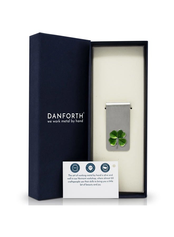 Danforth دانتورث - مشبك نقود على شكل رباعي الأوراق (أخضر) - Image 2