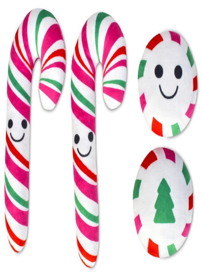 iscream Pretty Peppermints 17" x 10" Holiday Fleece Play Pillow Set with Embroidered Accents - Image 2