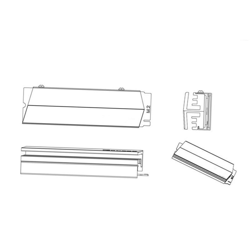 M2 2280 SSD Aluminum Heatsink Cooler with Thermal Pad for PC Gaming High Performance Computers Silver Gray - Image 4