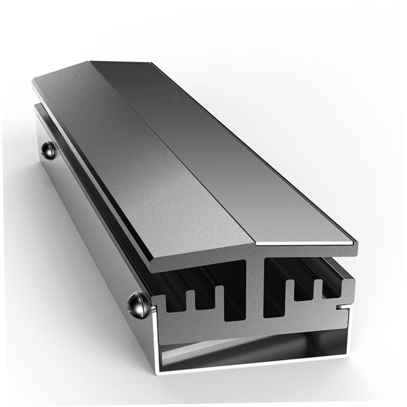 M2 2280 SSD Aluminum Heatsink Cooler with Thermal Pad for PC Gaming High Performance Computers Silver Gray - Image 2