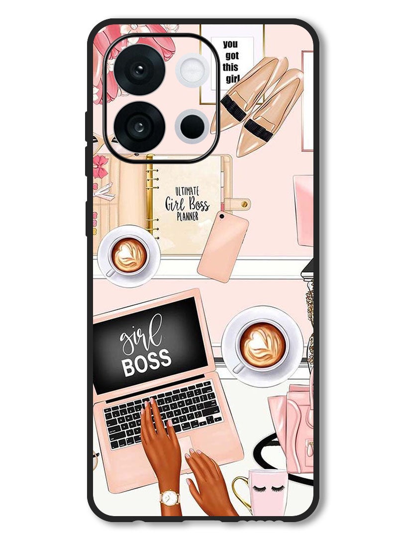 Theodor Case Compatible with OnePlus 13T 6.32 Inch Protection Shockproof Bumper Cover Girl Boss Item - Image 1