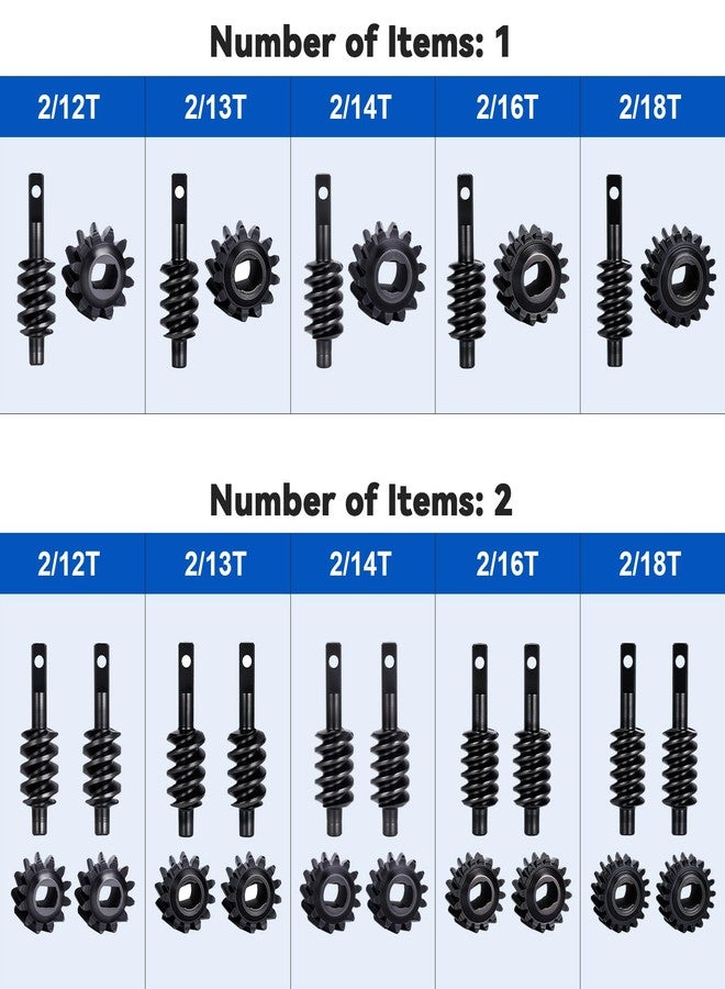 Hobbypark Axle Overdrive Worm Gear Set Differential Gears for 1/30 Axial SCX30 Crawler Upgrades Parts (1, 2/12T) - Image 2