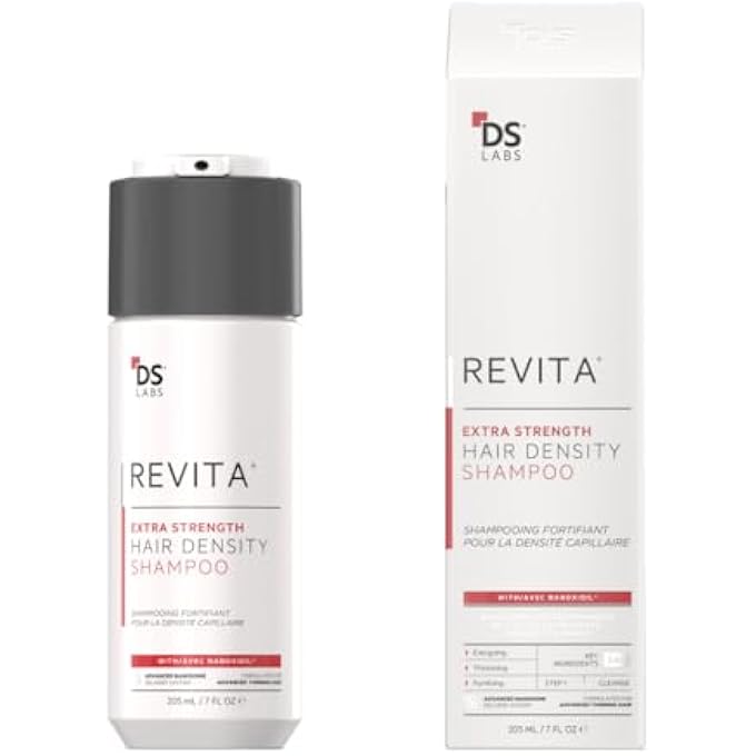ds labs شامبو DS LABS REVITA EXTRA STRENGTH - يدعم كثافة الشعر، يقوي، يثخن، مانع DHT، نبتة الساوا بالميتو للرجال والنساء، خالي من الكبريتات، 205 مل - Image 2