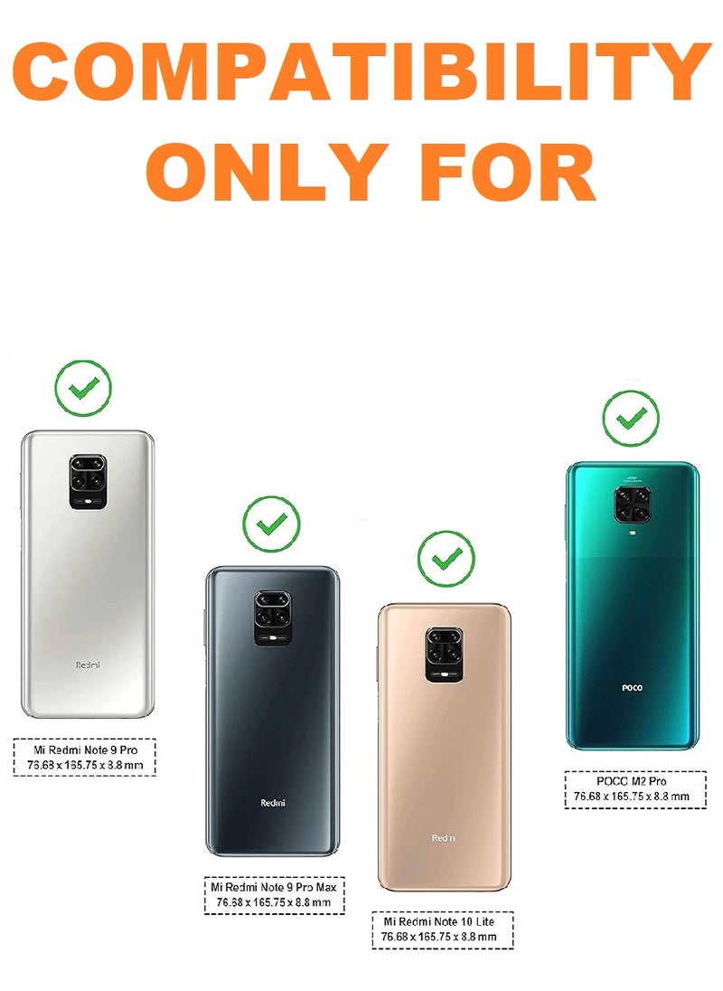 2 Pieces Tempered Glass Screen Protector Anti-Spy Privacy Designed For Xiaomi Redmi Note 9 Pro Max Full Screen Coverage And Bubble Free
