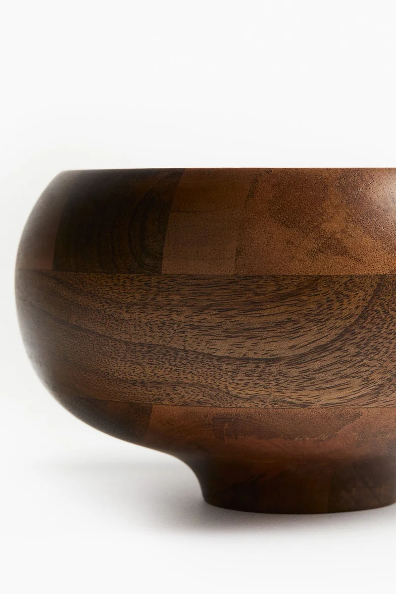 اتش اند ام وعاء من خشب المانجو