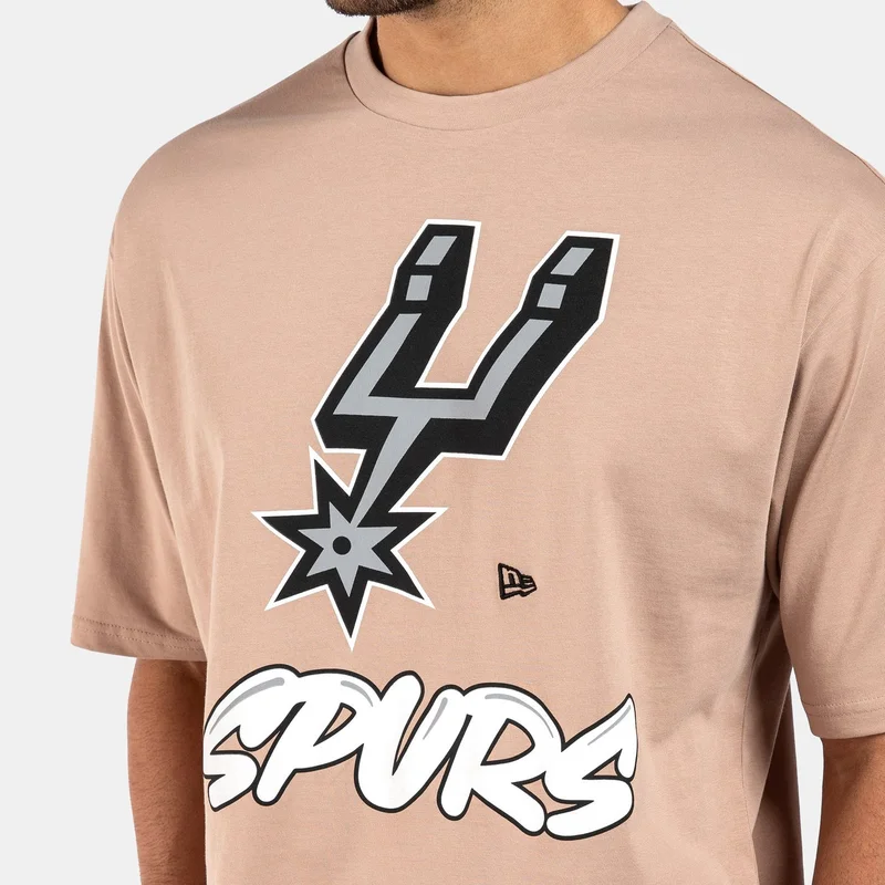 NEW ERA Beige Men's NBA San Antonio Spurs Wordmark T-Shirt for Men | Best Price UAE
