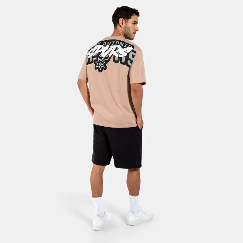 NEW ERA Beige Men's NBA San Antonio Spurs Wordmark T-Shirt for Men | Best Price UAE