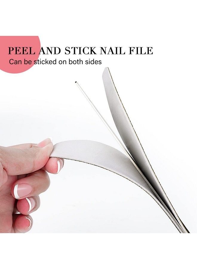 Canvalite 40 Pcs Nail File Professional Reusable Peel And Stick Nail Files Replaceable Emery Boards 100 Grit Fingernail Files Manicure Tools For Home And Salon Use - Image 3