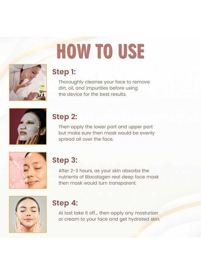 VALUEVIBES Bio-Collagen Deep Hydration Mask - Overnight Hydrogel Mask for Pore Minimizing, Firming, and Moisturizing with Low Molecular Weight for Enhanced Absorption (4 Count) - Image 3