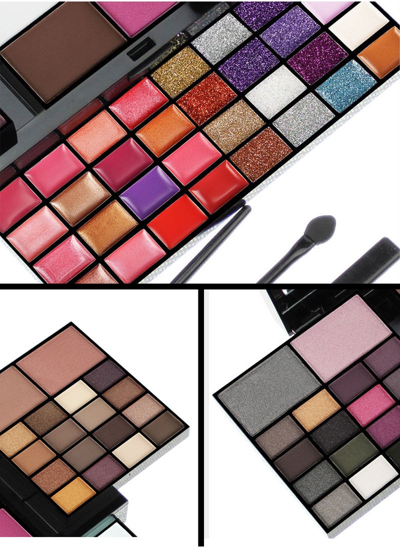 l&wen - All in One Makeup Kit Includes Eyeshadow Lipstick Concealer Blush Contouring Mirror and Brushes Professional Full Must-Have Starter Makeup Gift Set for Women and Girl - Image 1