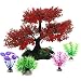 alfyng 5pcs Aquarium Tree Trunk Large Plants Decorations Simulation Resin Cherry Blossom Tree Aquatic Plants Aquarium Decor Goldfish Tank Decorations Fish Tank Hides Tree Decoration Kit Red - Image 1